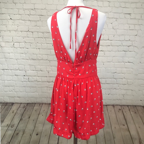 Revolve State of Being Shadowspot playsuit red NWT - Picture 6 of 8